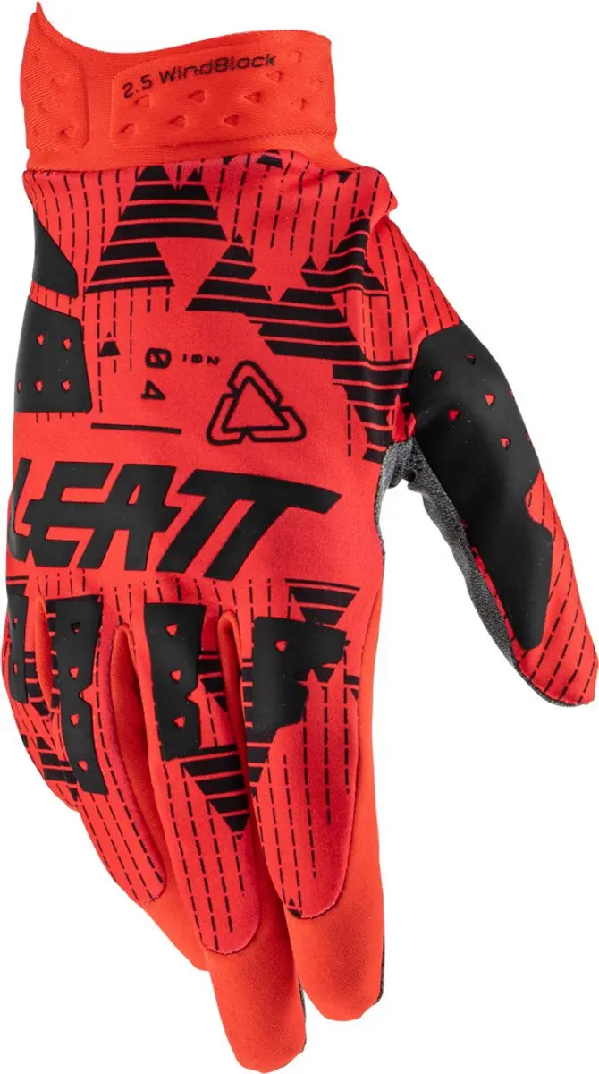 Leatt Moto 2.5 WindBlock Burn Rood Motorcross Handschoenen