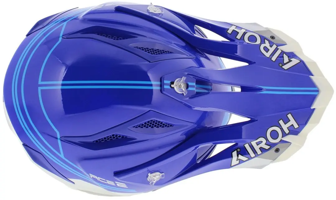 Airoh Aviator Ace 2 Crosshelm - S - Blauw/Wit/Grijs