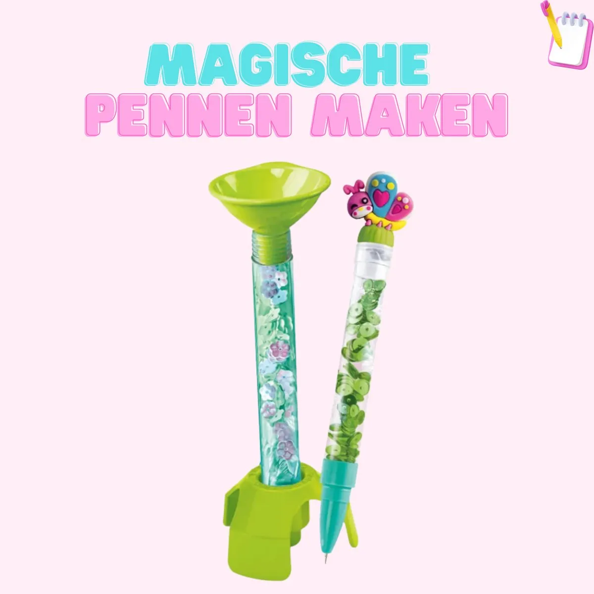 Clementoni Idea Art Mini Factory Vlinderpen - Roze - 3 Stuks - afbeelding 6 van 6