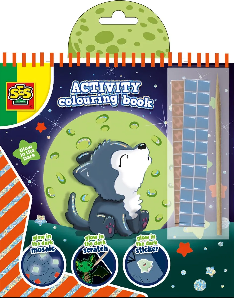 SES Creative Glow in the Dark Kleurboek 3-in-1