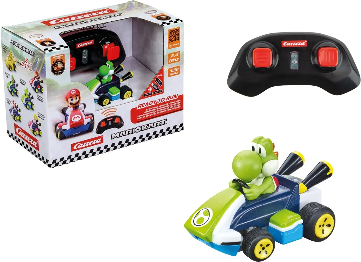 Carrera RC Auto Mini Mario Kart Yoshi CAR370430034 - 6,2cm - 2,4GHz
