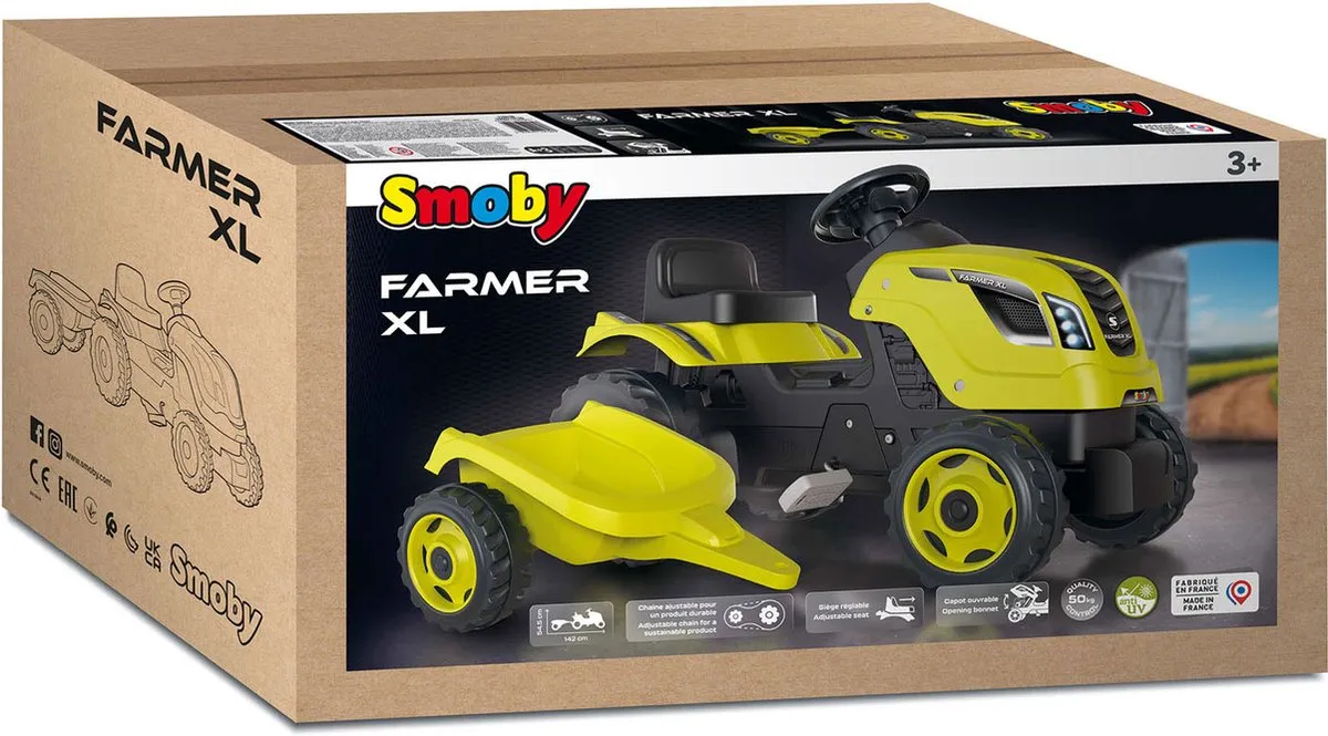 Smoby Farmer XL Green Tractor Traptractor 7600710130 - Groen
