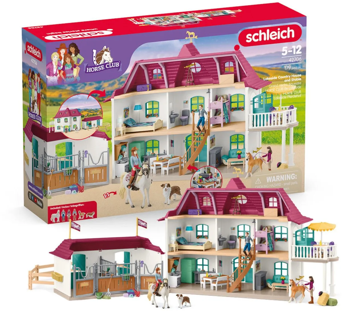 Schleich Horse Club Lakeside Landhuis en Stal 42706 - Multikleur