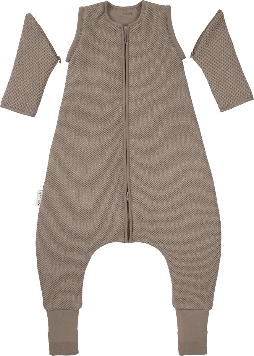 Meyco Slaapoverall Classic - 2.5 TOG - Dark Taupe 104cm - afbeelding 5 van 6