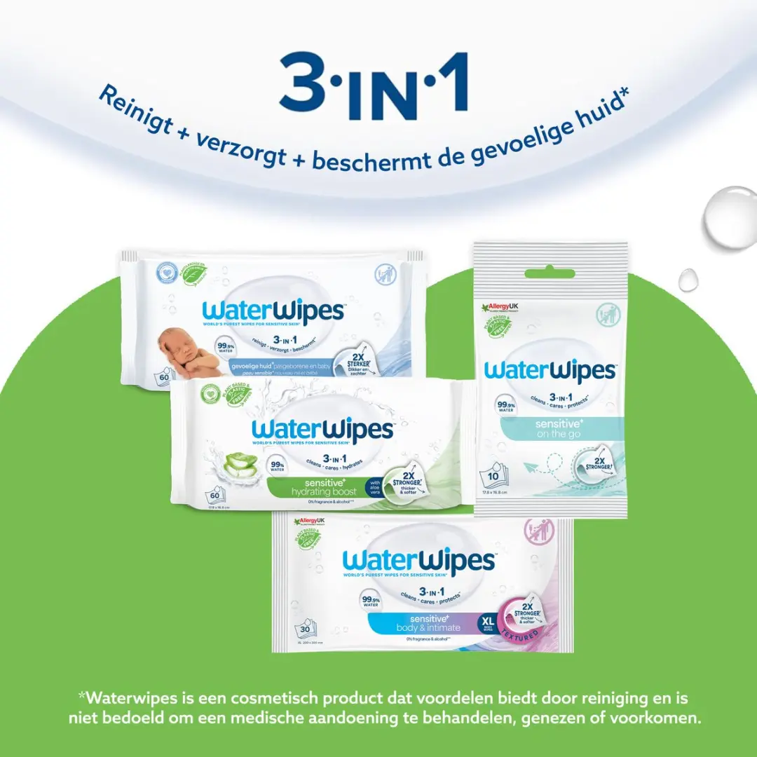 WaterWipes Hydrating Clean Billendoekjes 720 Stuks
