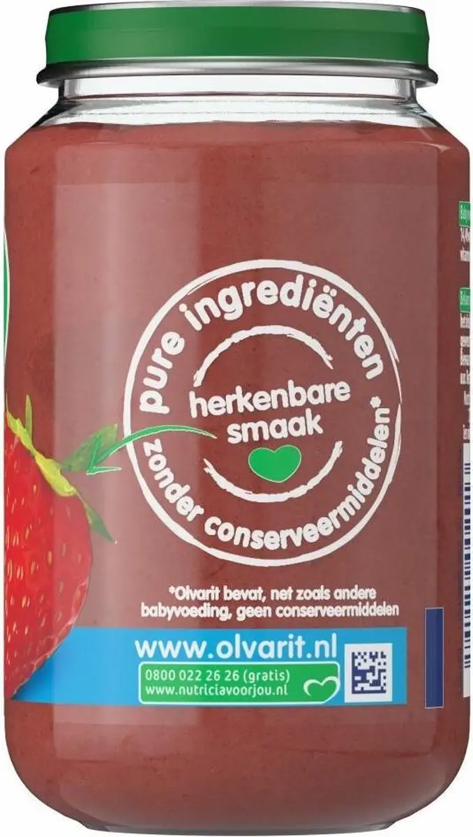 Olvarit Appel-Aardbei-Banaan 8M+ Potje - 200g - afbeelding 6 van 6