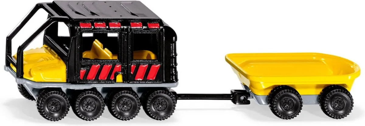 SIKU 1679 Argo Avenger met trailer - Zwart/Geel