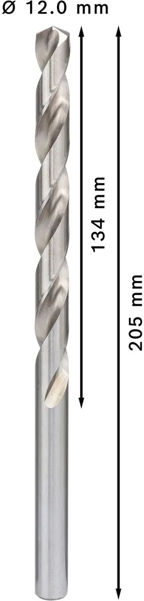 Bosch Professional HSS-G 12.0X134 5 Boorbit - 12mm - 5 Stuks - afbeelding 5 van 6