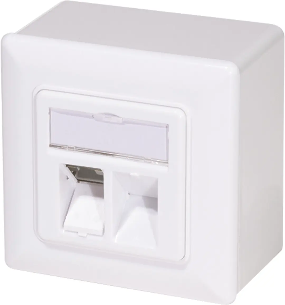 LogiLink aansluitdoos Cat.6A, 2x RJ45, wit, afgeschermd