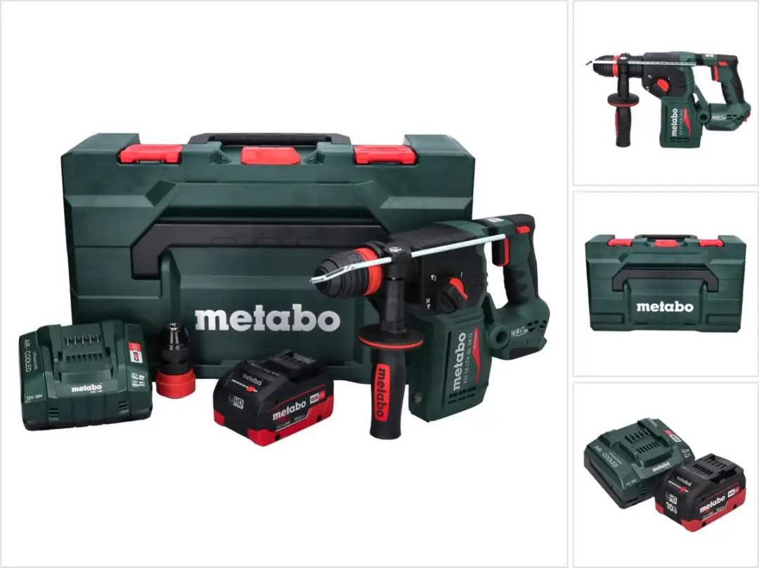 Metabo KH 18 LTX BL 24 Q accu combihamer 18 V 2.2 J + 1x accu 10.0 Ah + lader +
