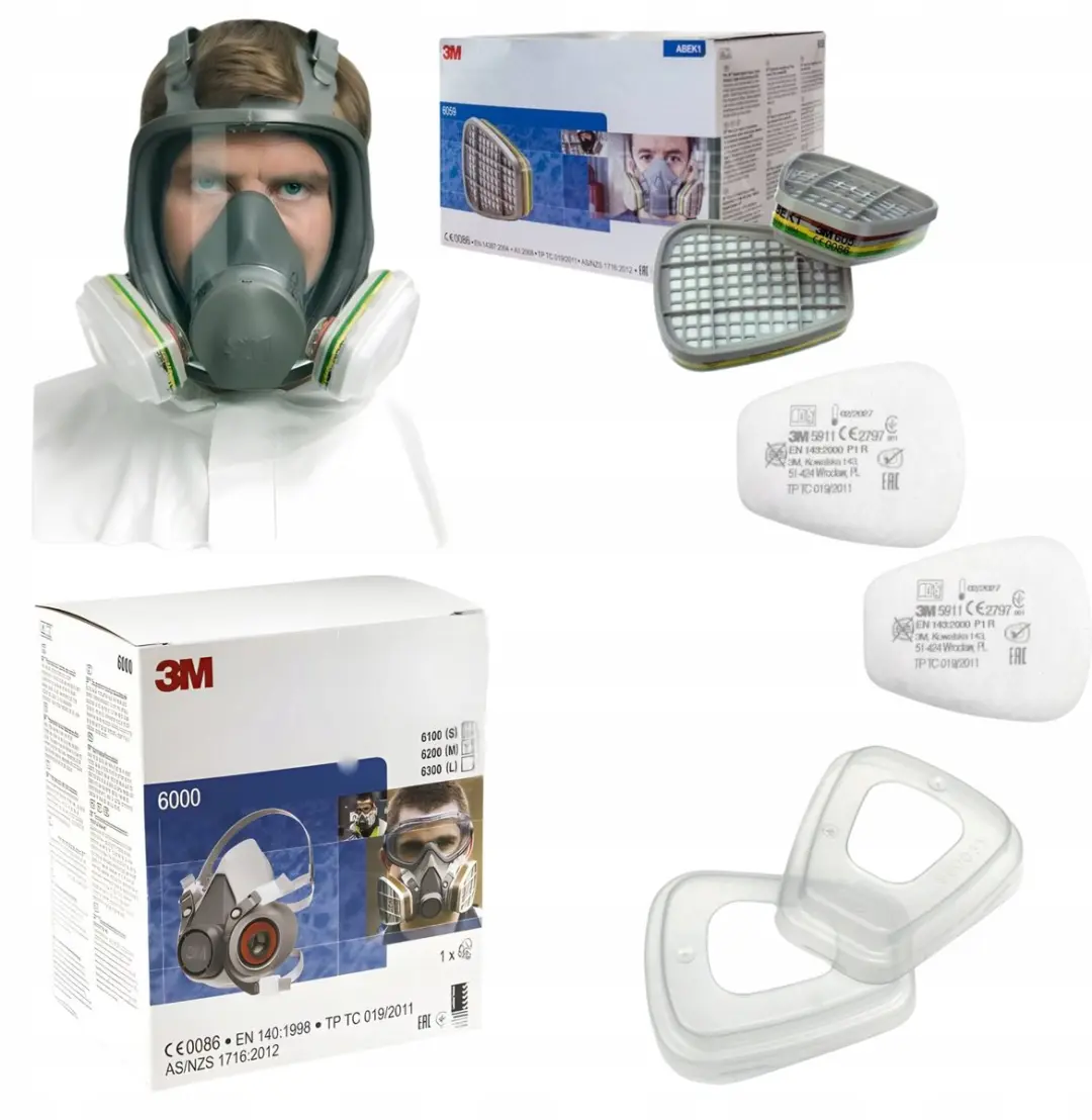 3M 6800 Volledig Gezicht Ademhalingsmasker Set M, A1 & P1 Filters