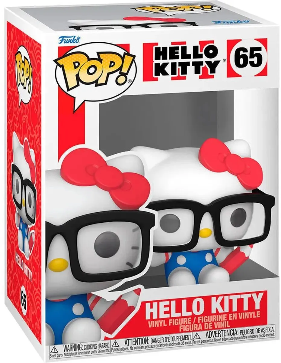 Funko Pop Hello Kitty Nerd - Sanrio Figuur 9,5cm - Multi - afbeelding 6 van 6