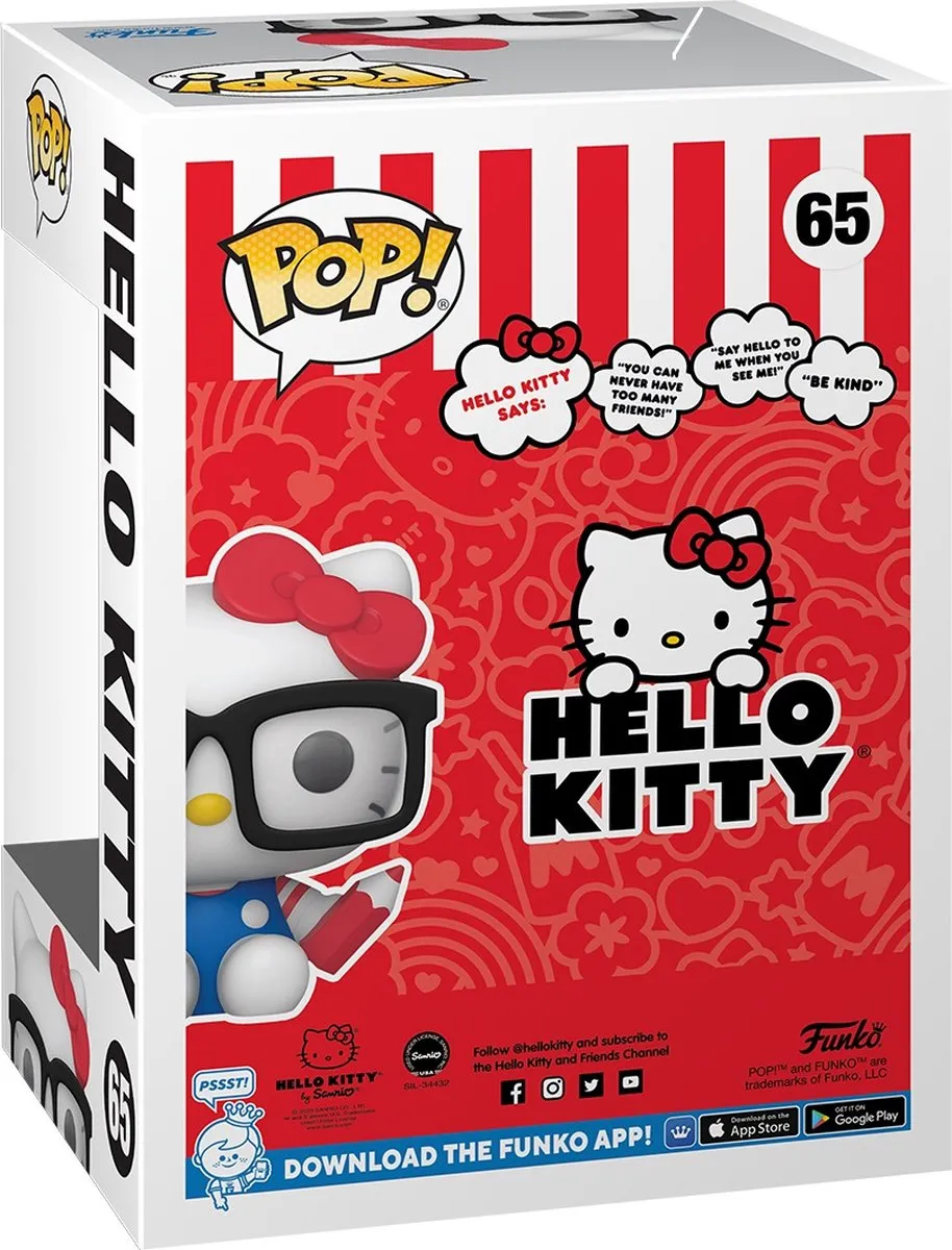 Funko Pop Hello Kitty Nerd - Sanrio Figuur 9,5cm - Multi
