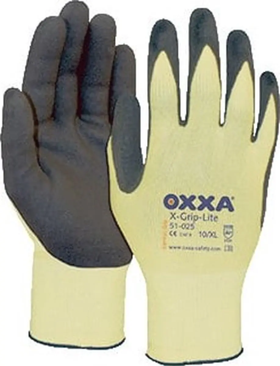 Oxxa X-Grip-Lite Werkhandschoenen M - Geel - afbeelding 2 van 2