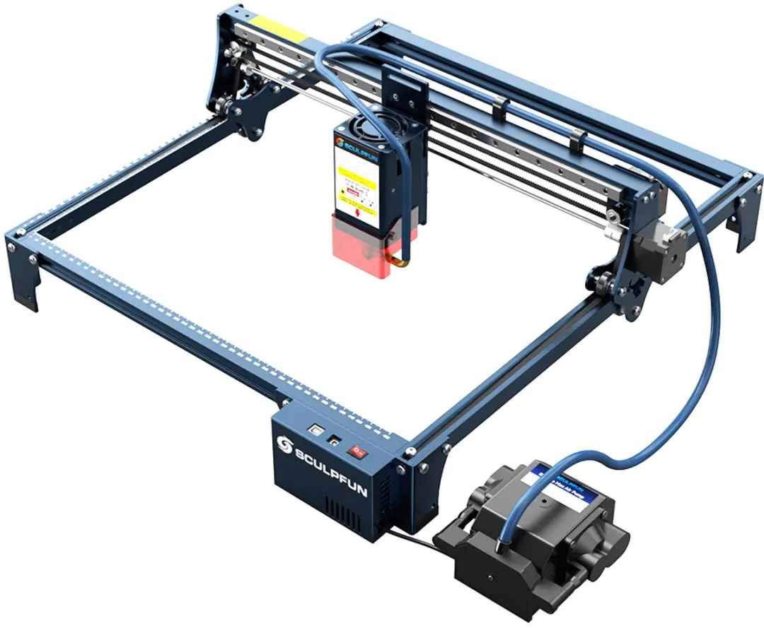 SCULPFUN S30 Pro Max 20W lasersnijder en -graveermachine, automatische luchtonde