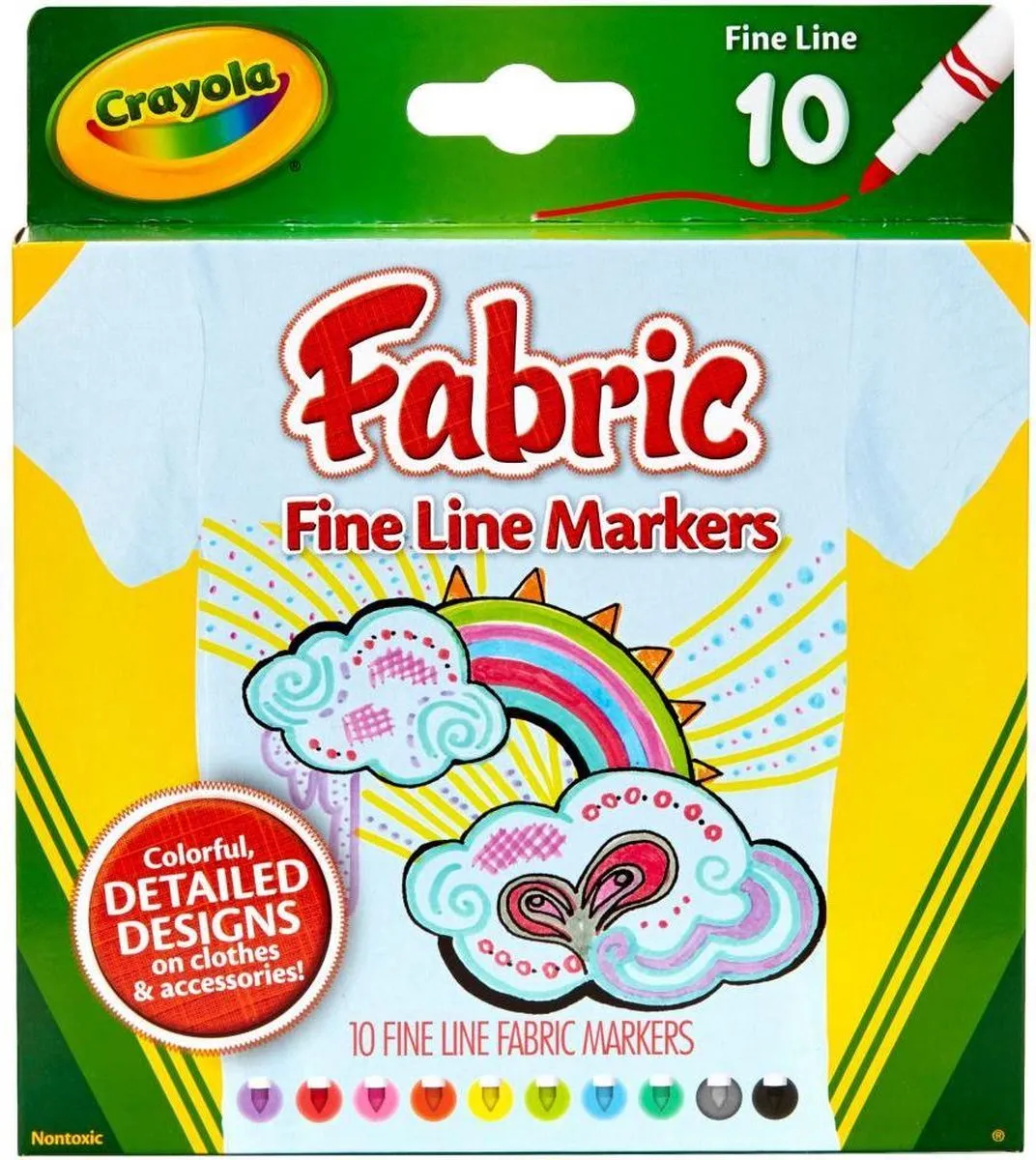 Crayola Fine Line Textielmarkers