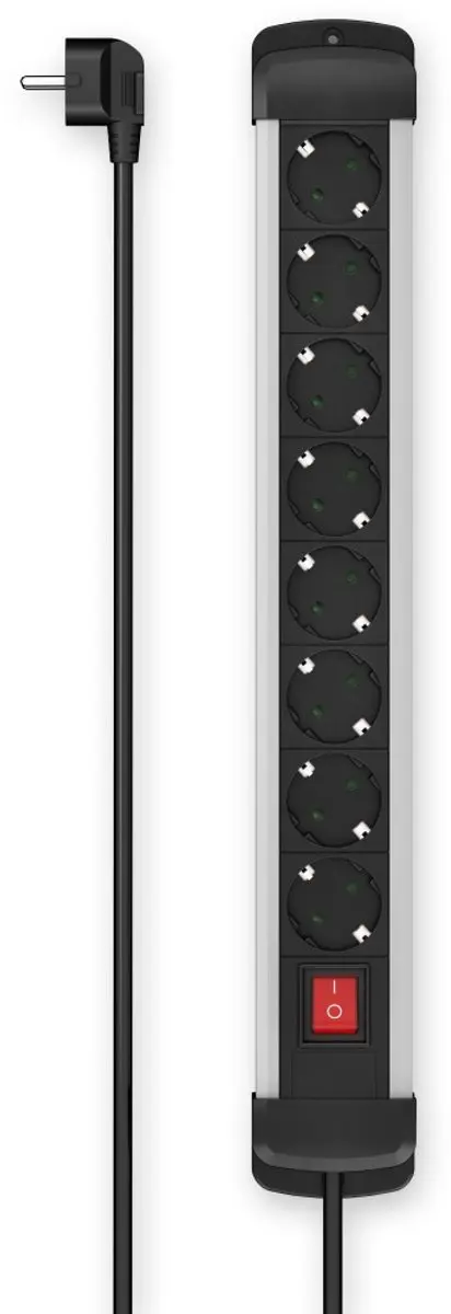 Hama 8-voudige Aluminium Stekkerdoos