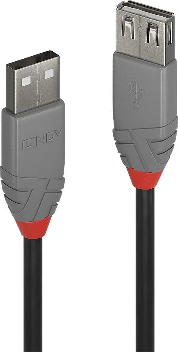 Lindy USB 2.0 Type A Verlengkabel 0,5m