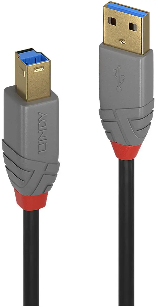 Lindy 36740 USB 3.2 Gen1 Kabel USB-A naar USB-B 0.5m