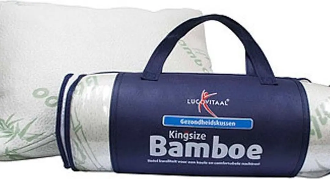 Lucovitaal Kingsize Bamboe Kussen 66x50cm - Wit - afbeelding 6 van 6