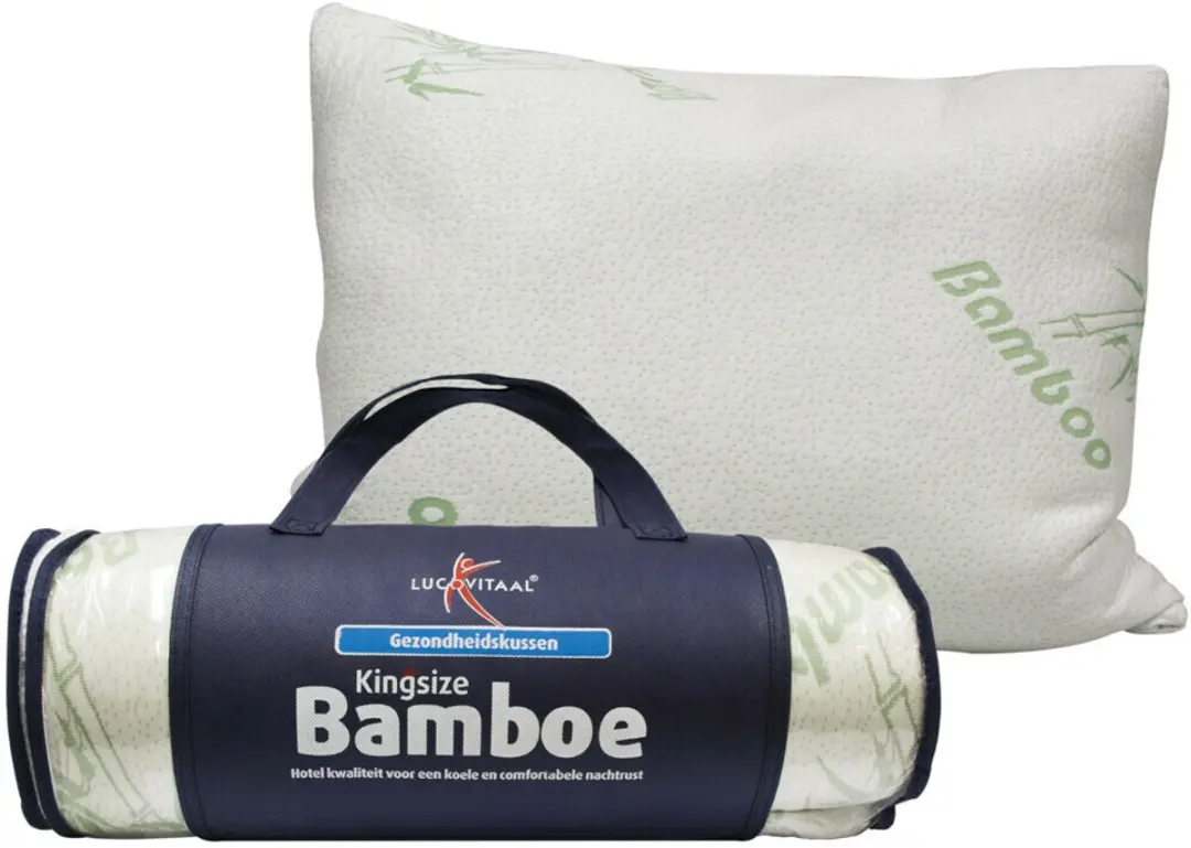 Lucovitaal Kingsize Bamboe Kussen 66x50cm