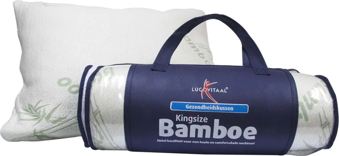 Lucovitaal Kingsize Bamboe Kussen 66x50cm - Wit - afbeelding 3 van 6