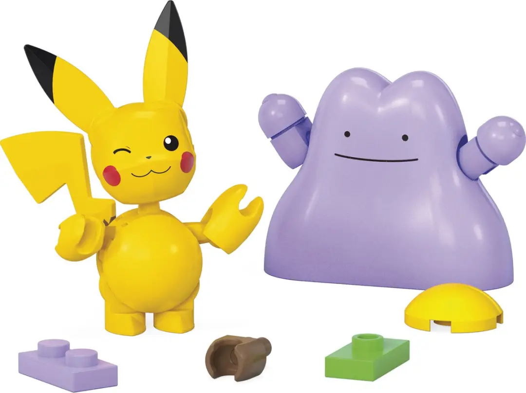 Mattel Mega Pokémon Bouwset Pikachu & Ditto - 2 Figuren - afbeelding 4 van 6