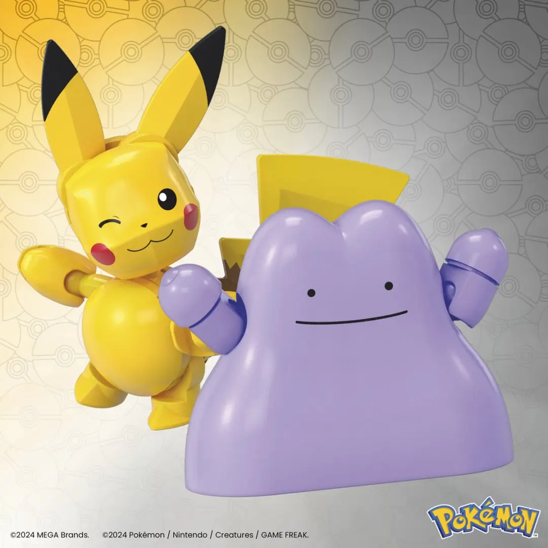Mattel Mega Pokémon Bouwset Pikachu & Ditto - 2 Figuren - afbeelding 6 van 6