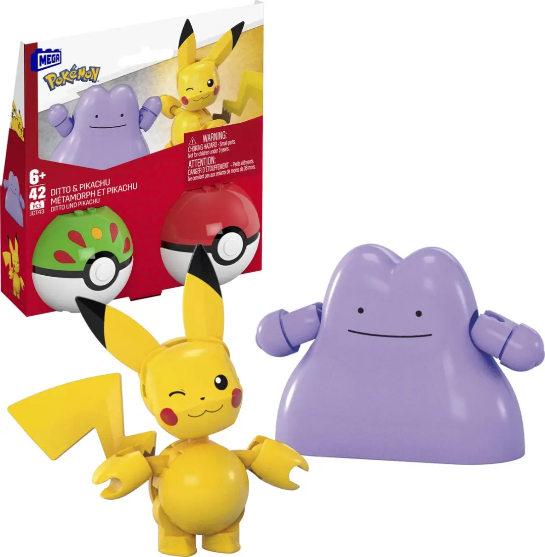 Mattel Mega Pokémon Bouwset Pikachu & Ditto - 2 Figuren