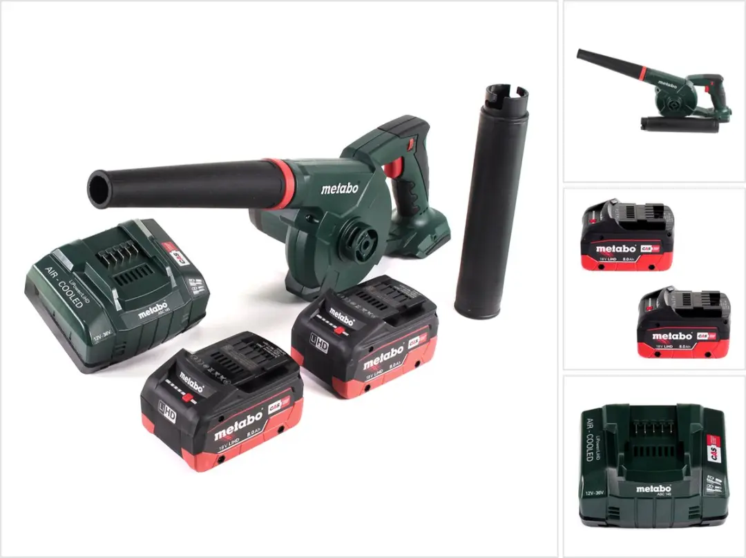Metabo AG 18 accu-blazer 18 V + 2x LiHD accu 8,0 Ah + oplader