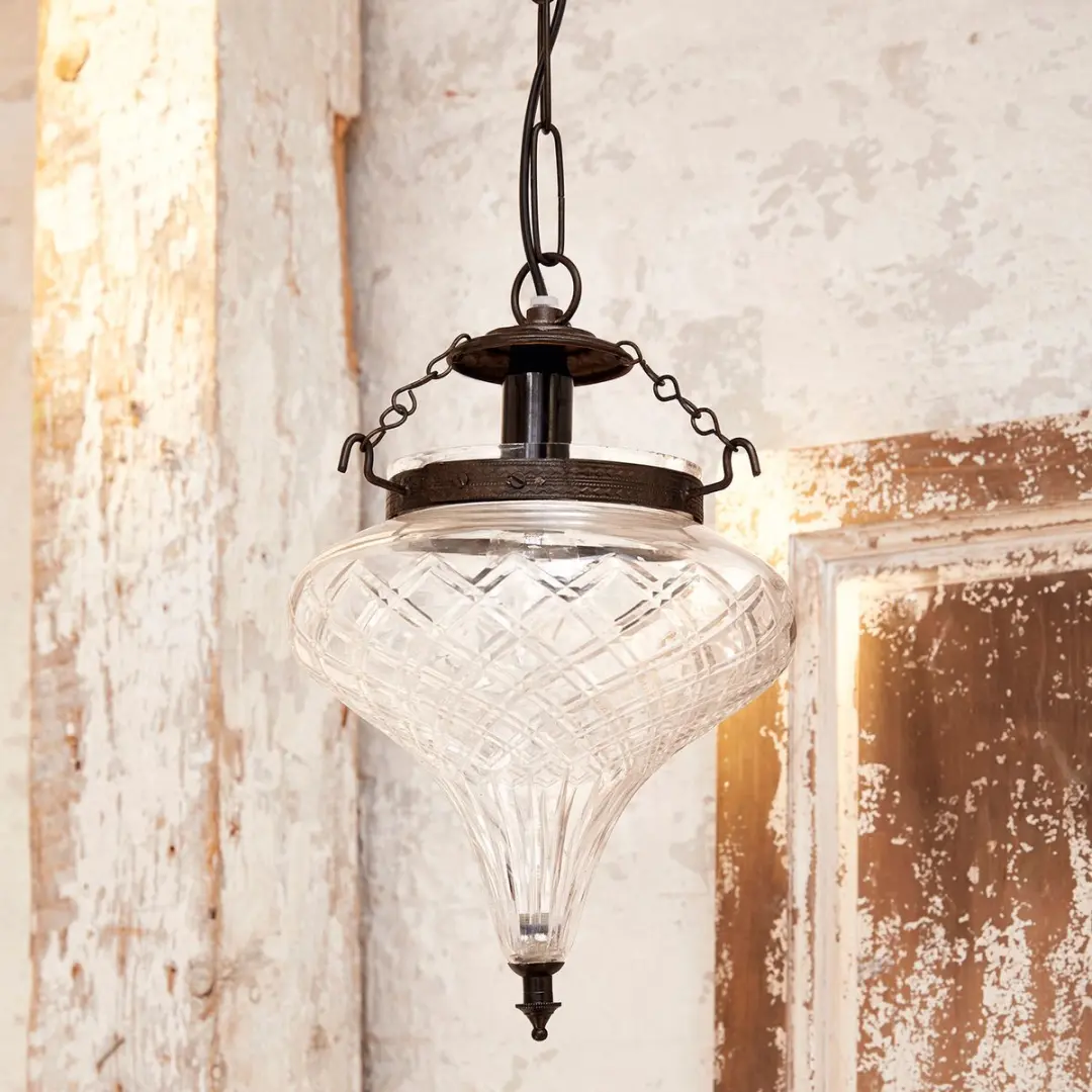 Loberon Hanglamp Gaidouras - Ø14cm - Heldere kap/Zwart - afbeelding 4 van 6