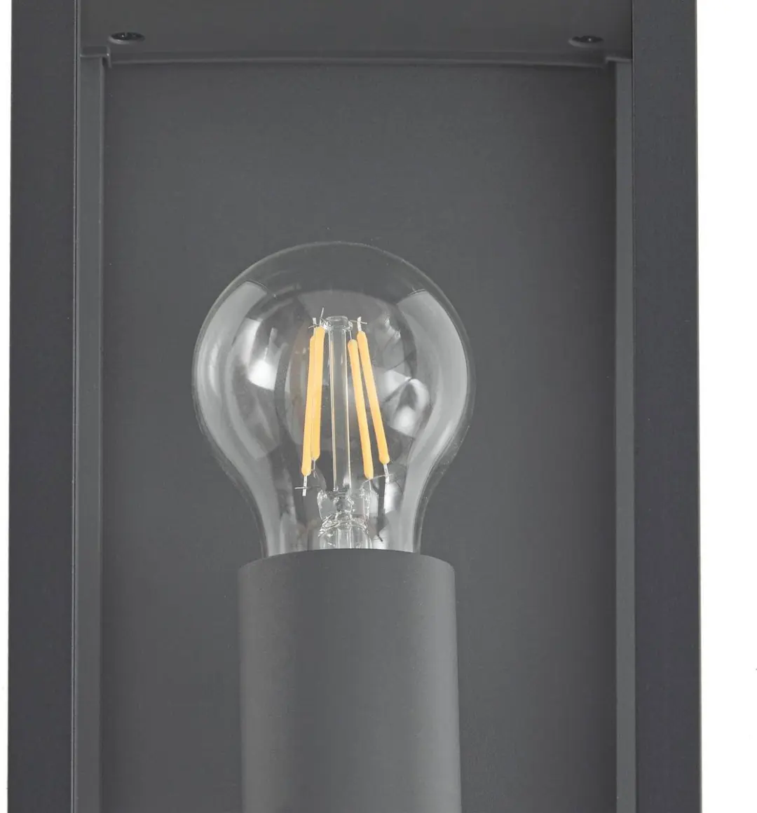 Lindby Wandlamp Buiten Aluminium Glas 1xE27 - 29cm - Antraciet/Transparant - afbeelding 5 van 6