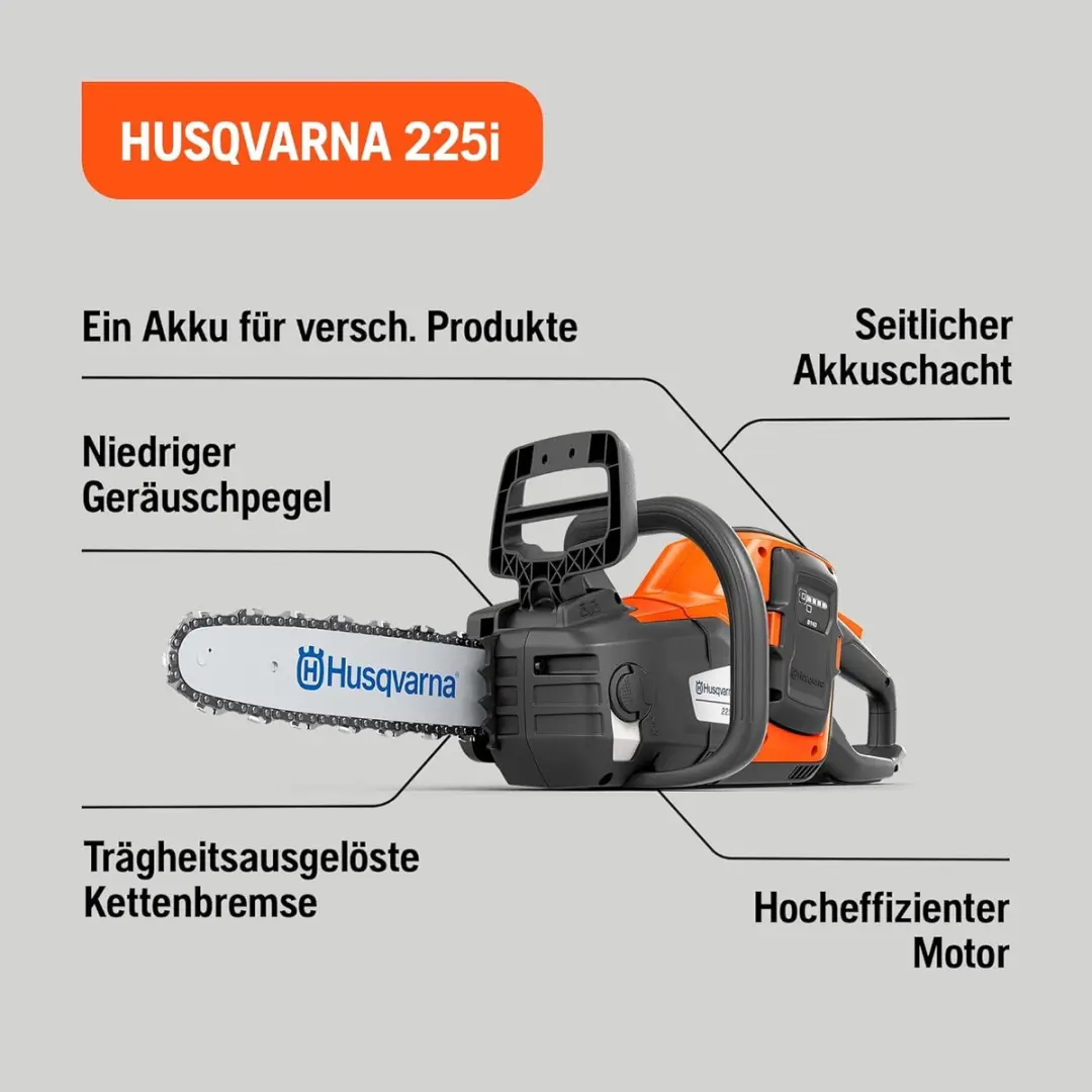 Husqvarna 225i Accu-Kettingzaag - 14" - 2x Accu - afbeelding 2 van 4