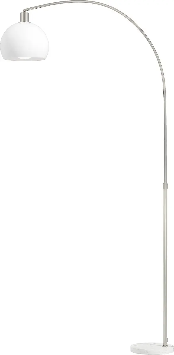 HOMCOM Floor Lamp-Metall-26L x 90B x 180H cm-Weiß
