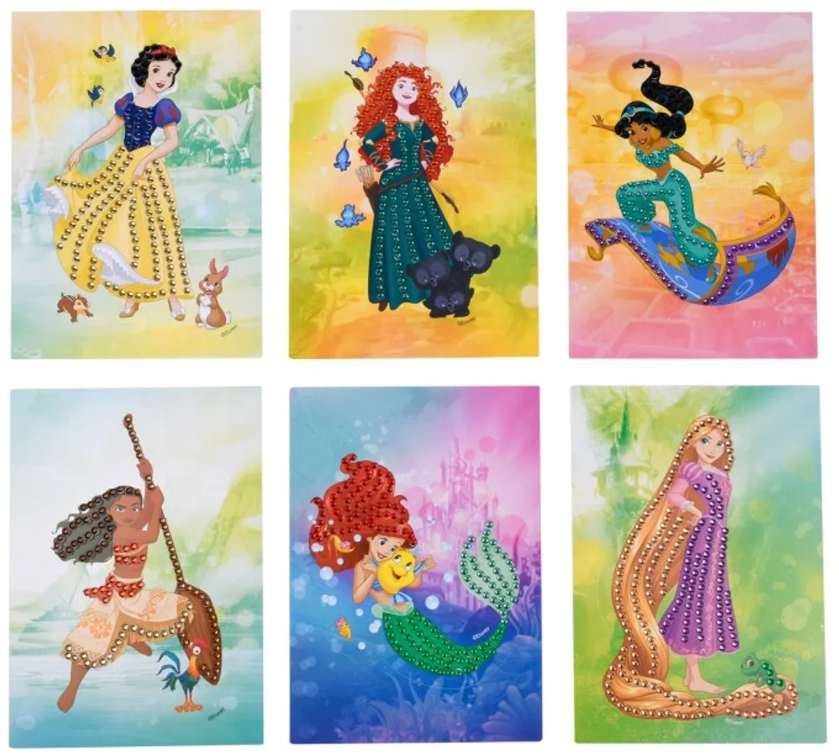Disney Princess Diamond Stickers - Blauw