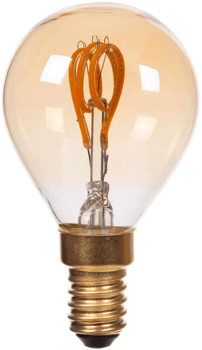 Lucide P45 LED Filamentlamp 3W 2200K - E14 - Amber - afbeelding 6 van 6