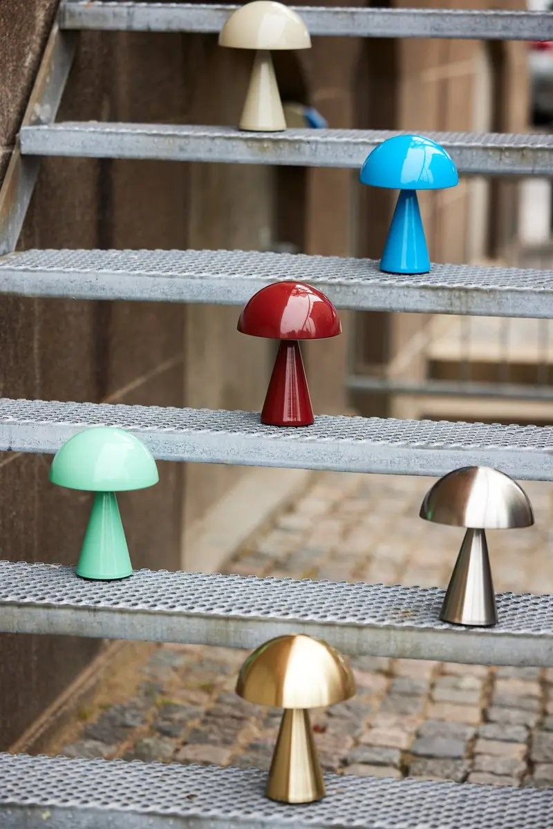 Hübsch Mush Draagbare Lamp - Nikkel - Ø15cm