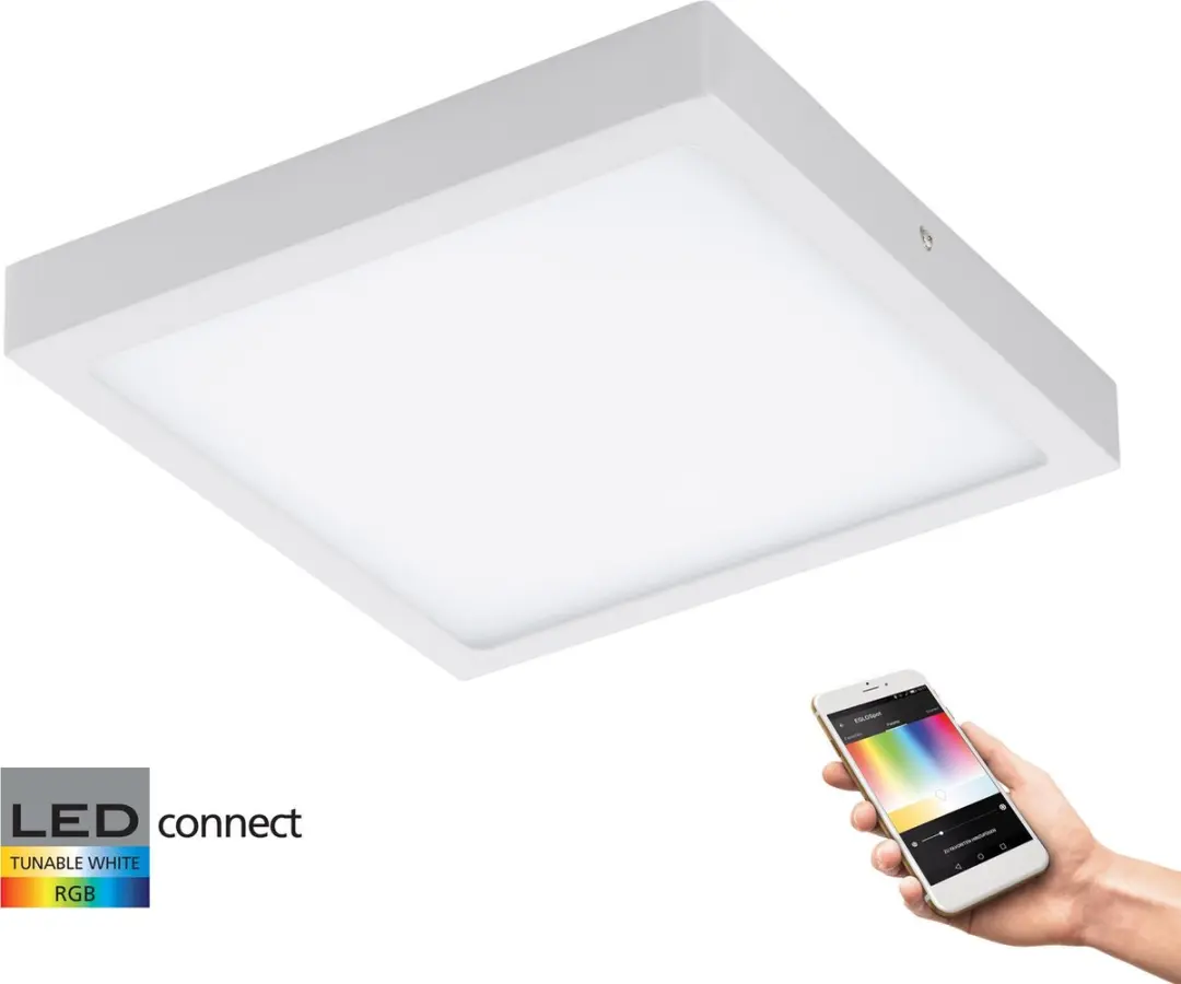 EGLO Connect Fueva-C Wandlamp 300x300mm - Wit - afbeelding 3 van 6