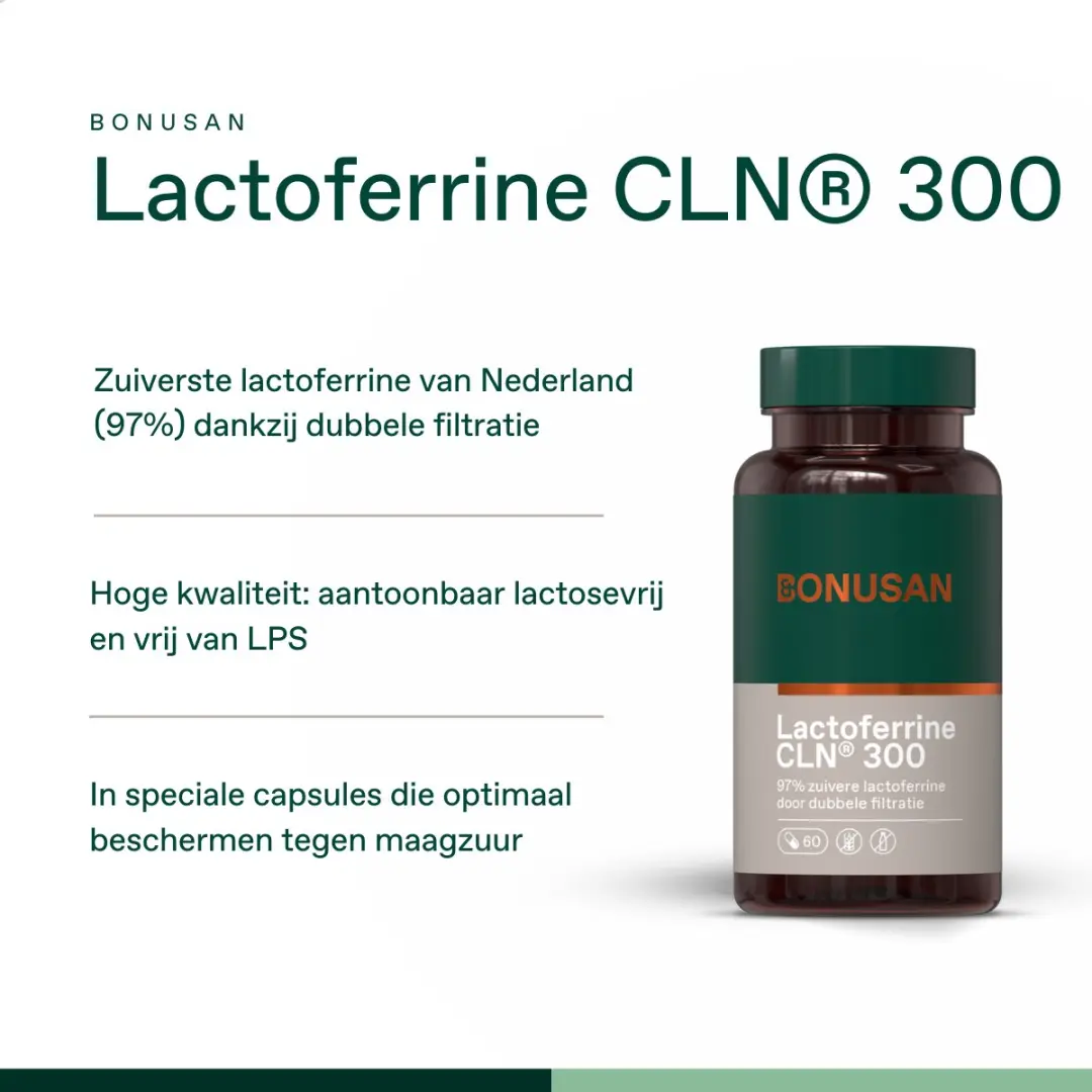 Bonusan Lactoferrine CLN 300 Capsules - 300mg - 60 Stuks