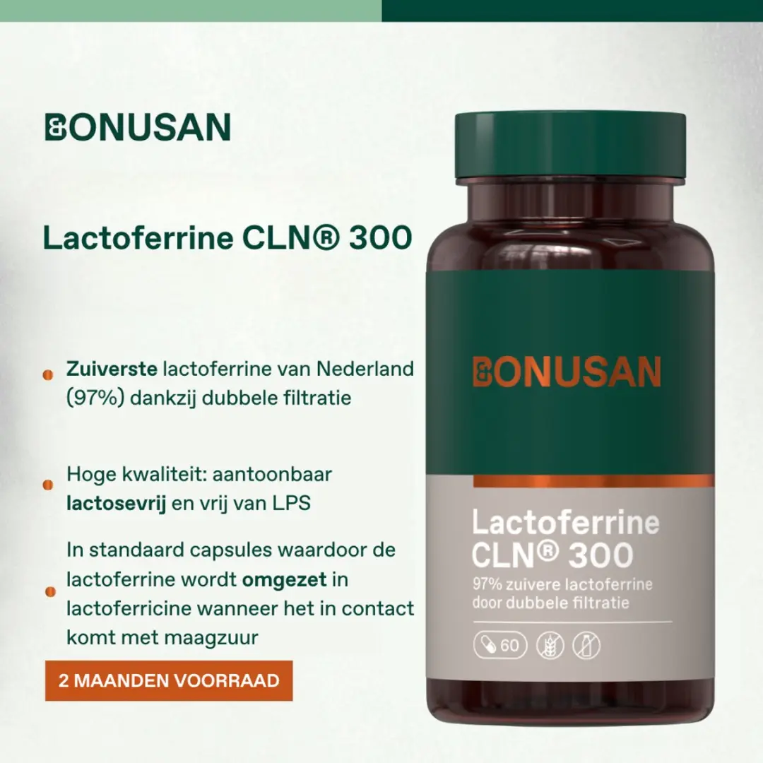 Bonusan Lactoferrine CLN 300 Capsules - 300mg - 60 Stuks - afbeelding 6 van 6