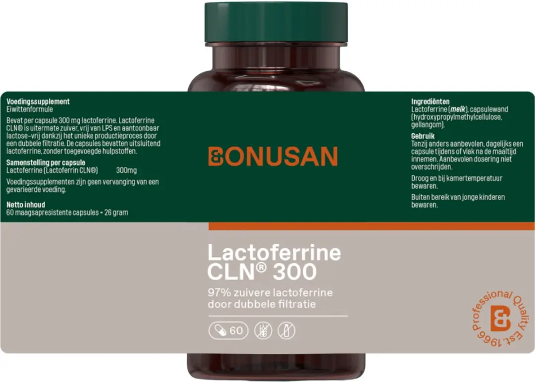 Bonusan Lactoferrine CLN 300 Capsules - 300mg - 60 Stuks