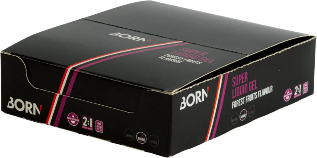 Born Super Liquid Doos Energierepen Bosvruchten 12 Stuks - afbeelding 6 van 6