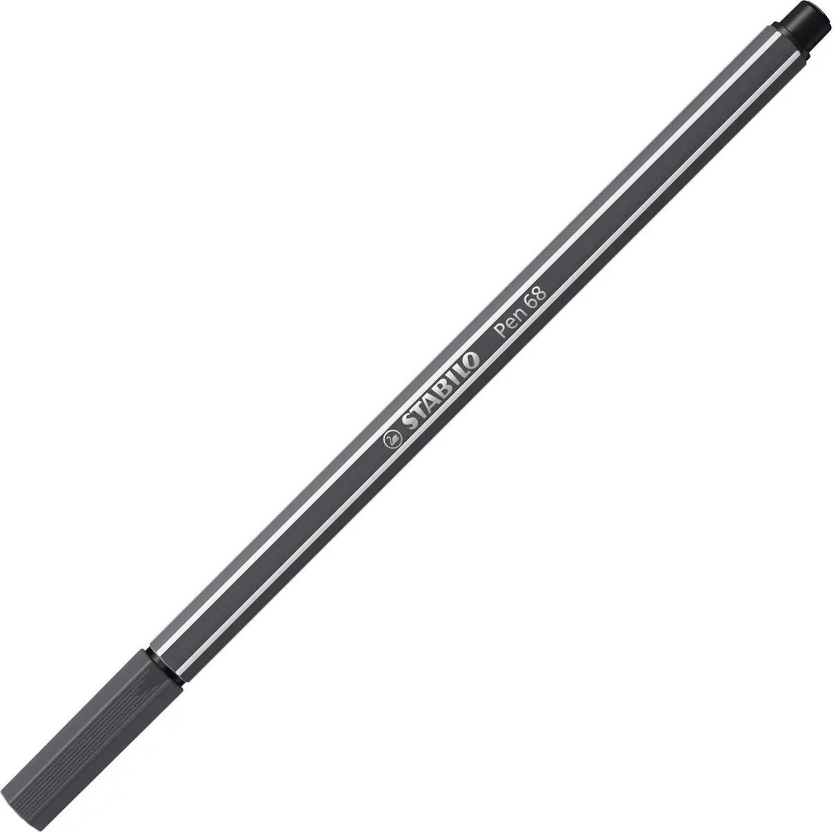 STABILO Pen 68 Diep Koud Grijs Viltstift