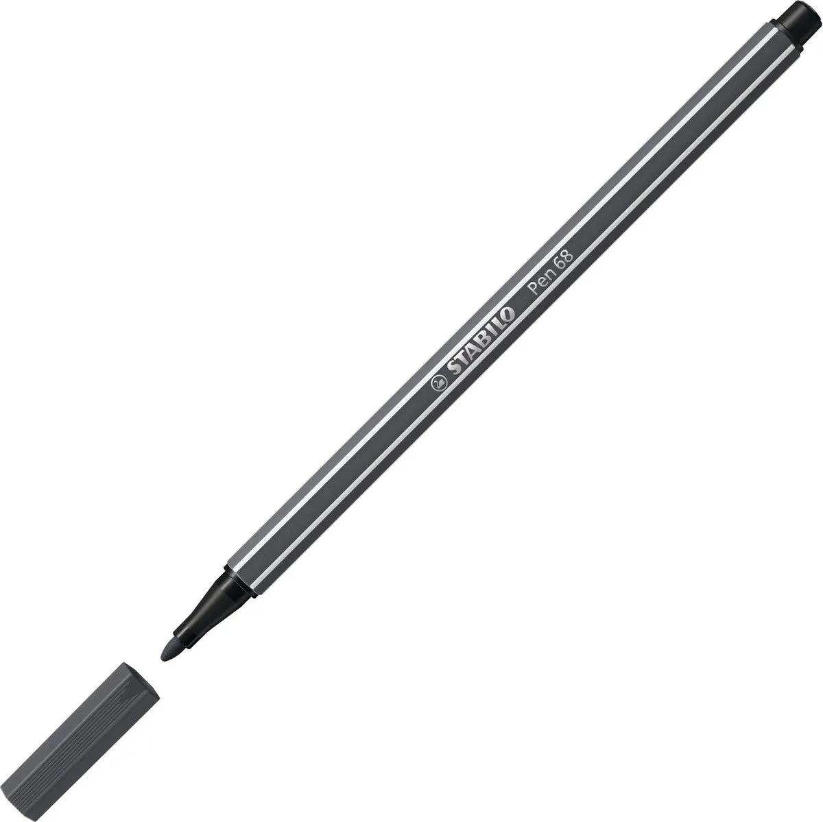 STABILO Pen 68 Diep Koud Grijs Viltstift