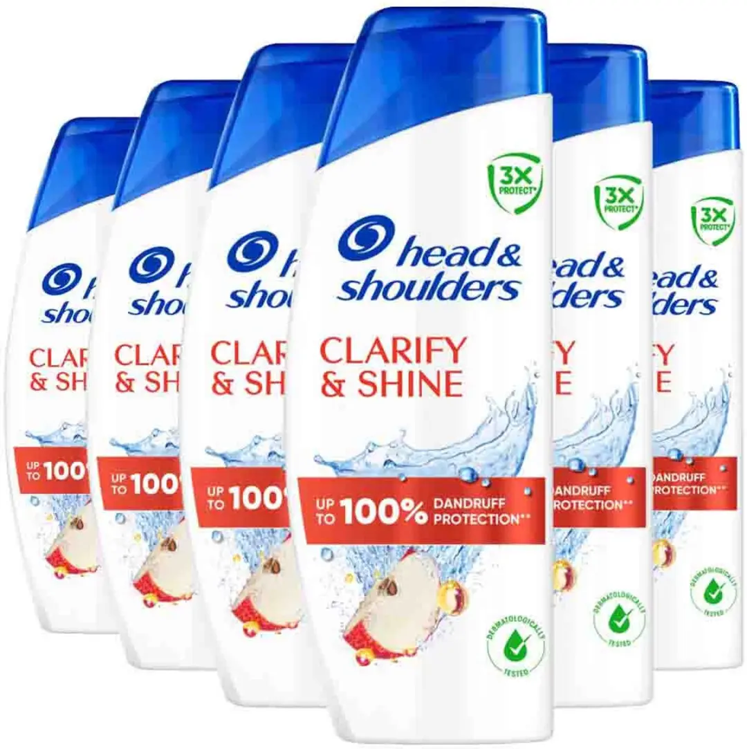 Head & Shoulders Clarify & Shine Appelazijn Shampoo 6x625ml