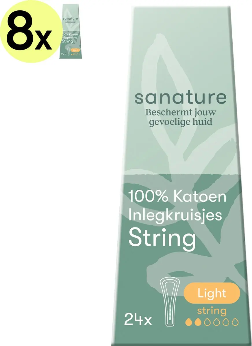Sanature 100% katoenen string inlegkruisjes