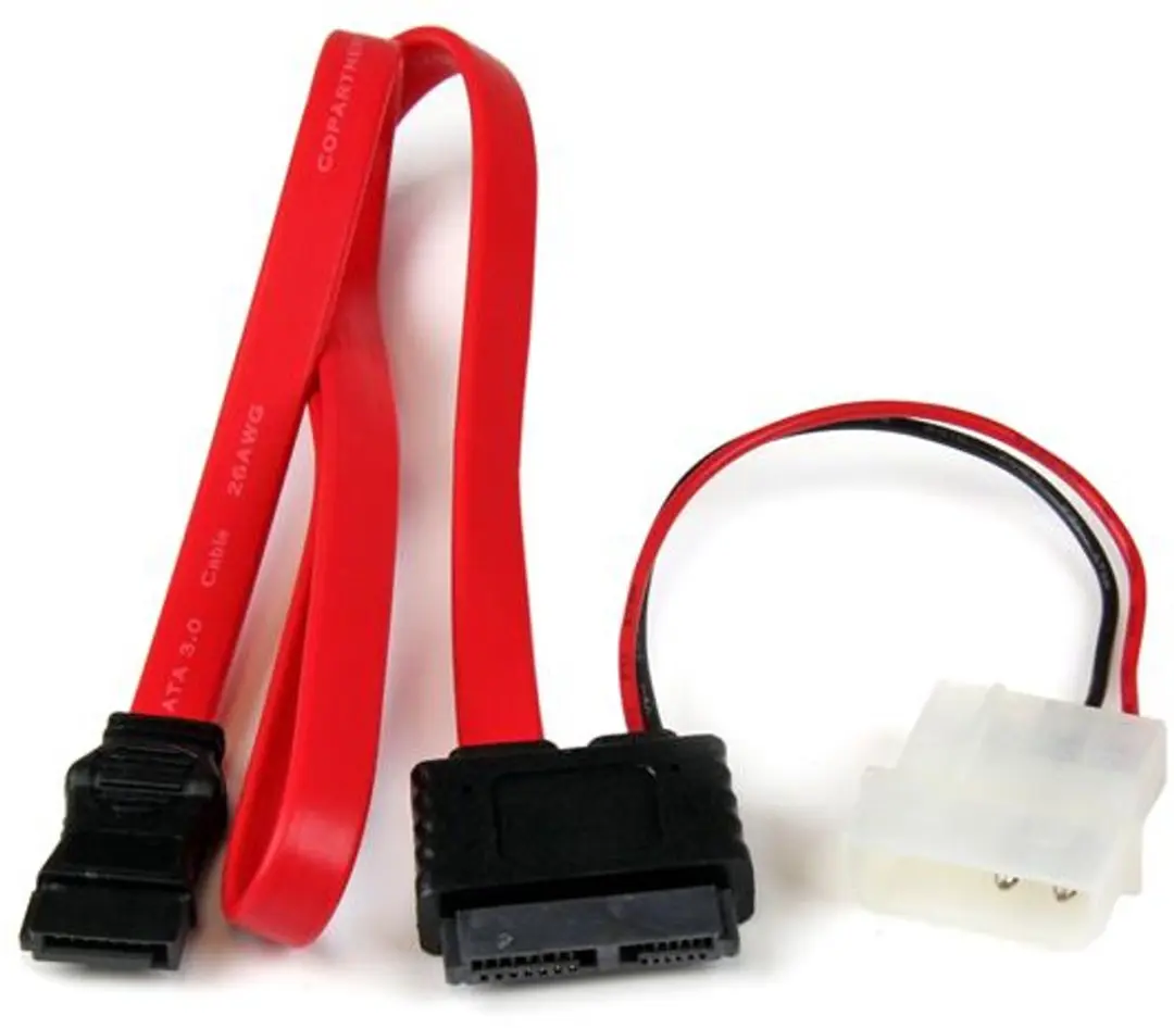 StarTech 90 cm Slimline SATA naar SATA Adapter met LP4 Voeding