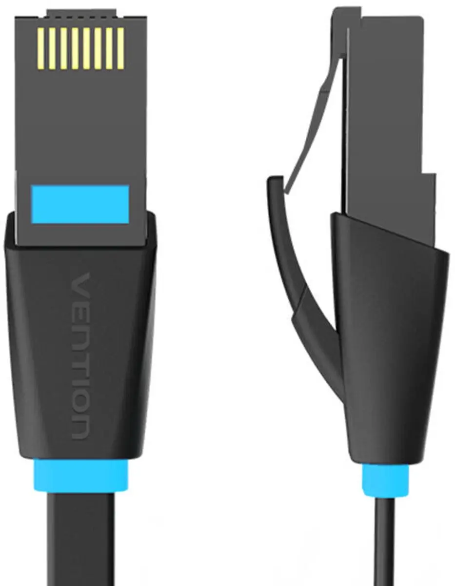 Vention Platte Kabel Patchcord Rj45 Voor Router Laptop Computer 15M Zwart