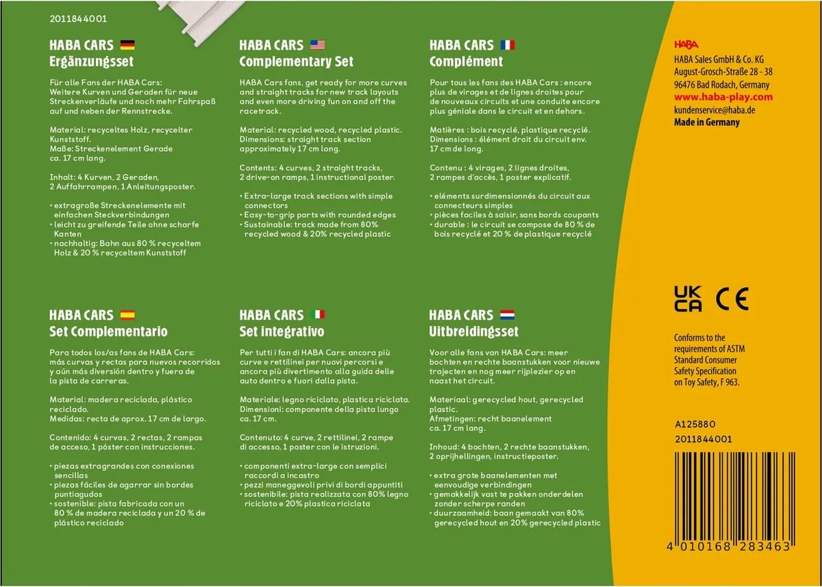Haba Cars Uitbreidingsset 2011844001 - Multi kleuren