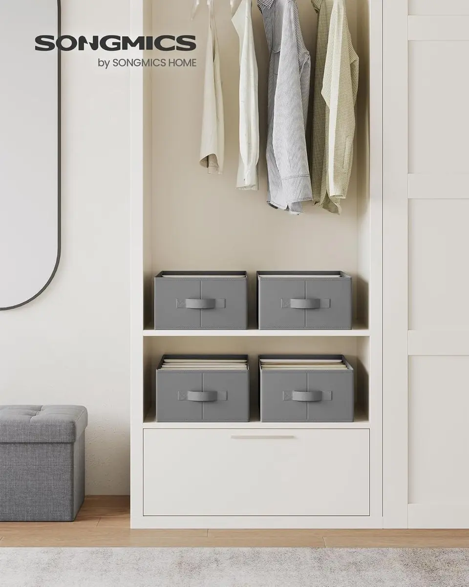 Songmics Lade-organizers Set 4x - 6 Vakken - 42x30x17cm - Grijs